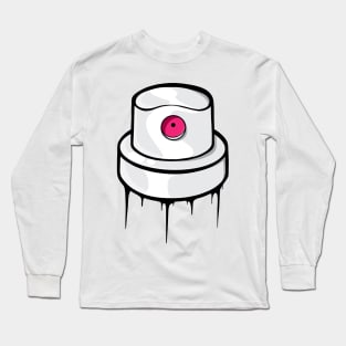 Pink Dot Spraycan Fat Cap Long Sleeve T-Shirt